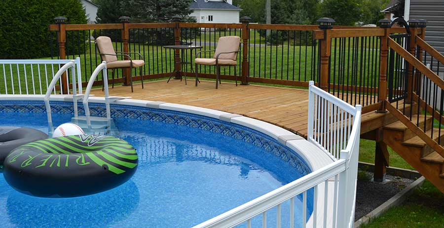 Easy deck footings for above ground pool decks