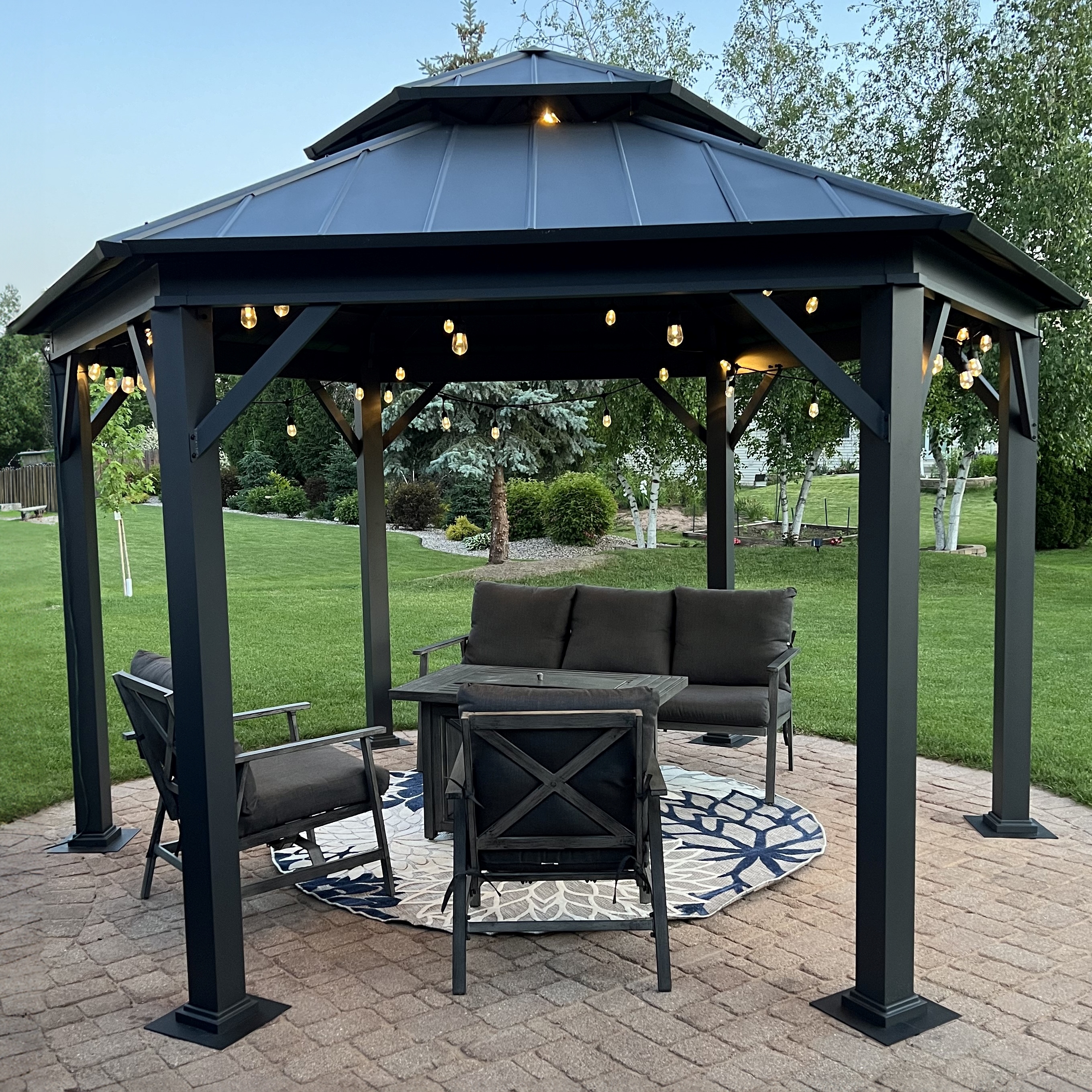 pergola built with deck foot anchor